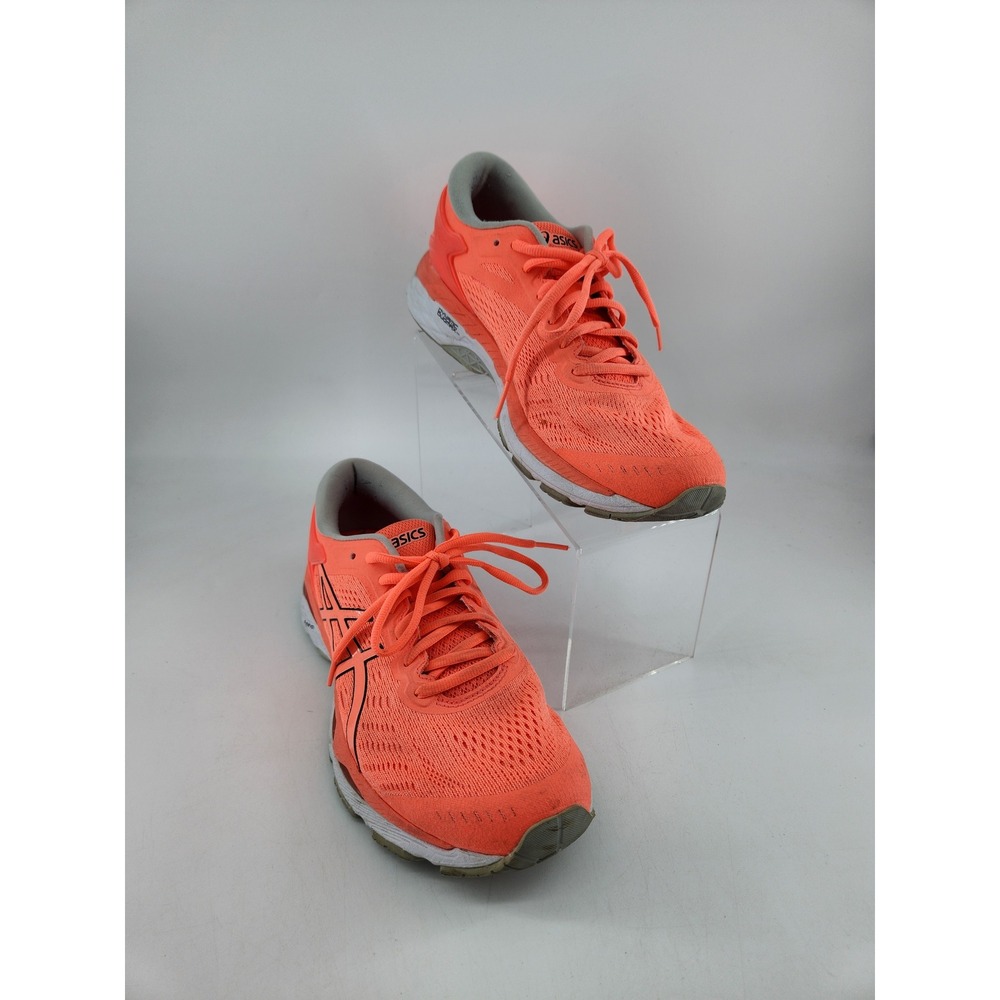 Asics Gel-Kayano 24 Running Shoes Womens 9.5 Orange T799N Neon Stability Sneaker